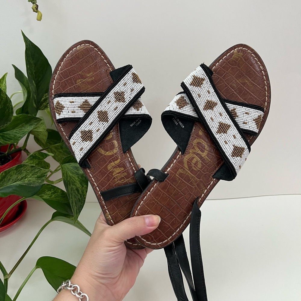 Sam Edelman Gladiator Beadwork Luisa Sandals, Size 9.5
